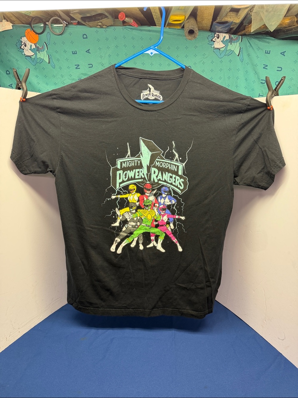 Power Ranger Black Tee with Multicolor Ranger Graphic 2025 Hybrid 2025